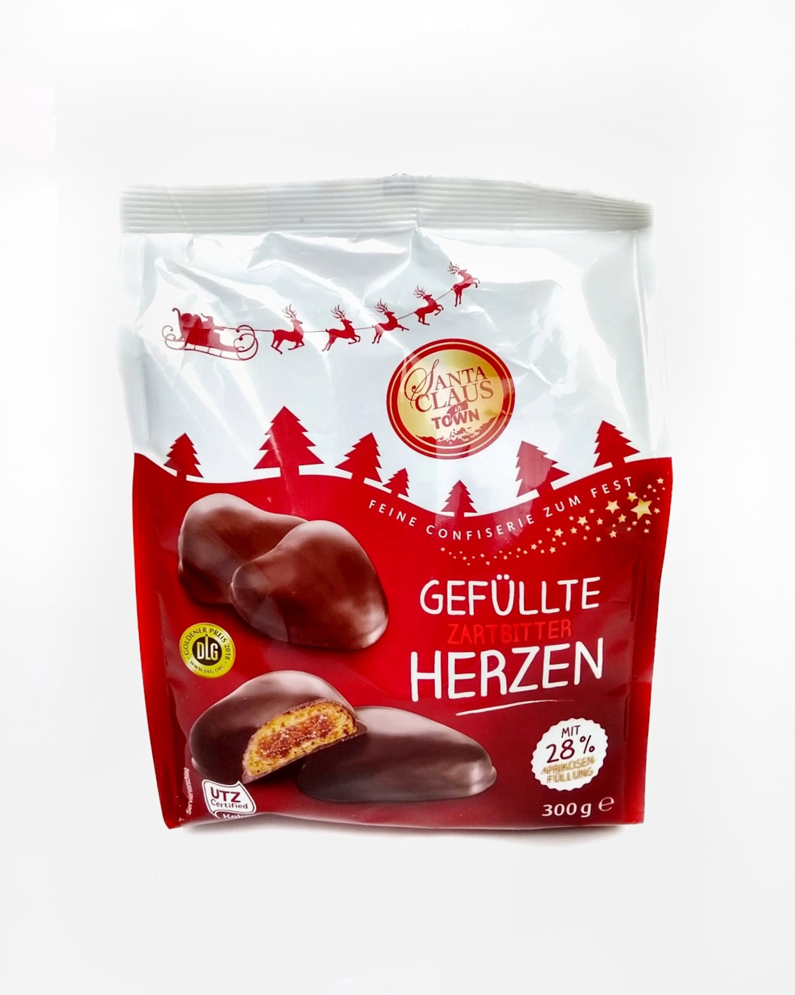 Gefüllte Zartbitter Herzen